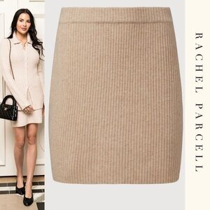 Rachel Parcell - Warm Peach Ribbed Sweater Skirt Size XL